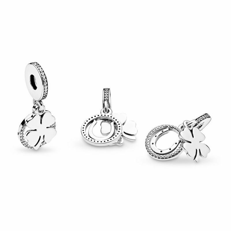 Pandora Lucky Day Dangle Charm - Sterling Silver/Cubic Zirconia - Canada | EF1817CO